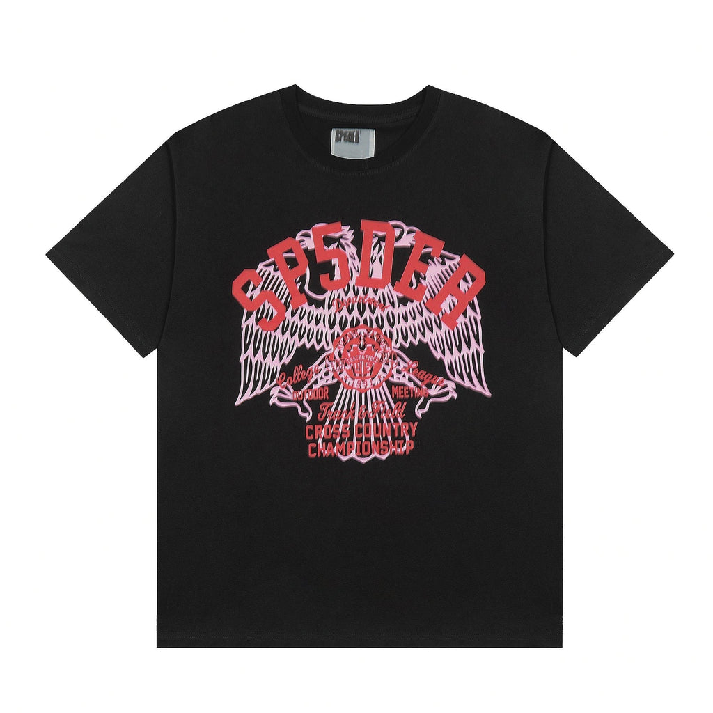 Sp5der Red/Pink Front Graphic T-Shirt — hero