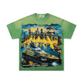 MAJESTIK Green Distressed Tour Graphic T-Shirt — hero