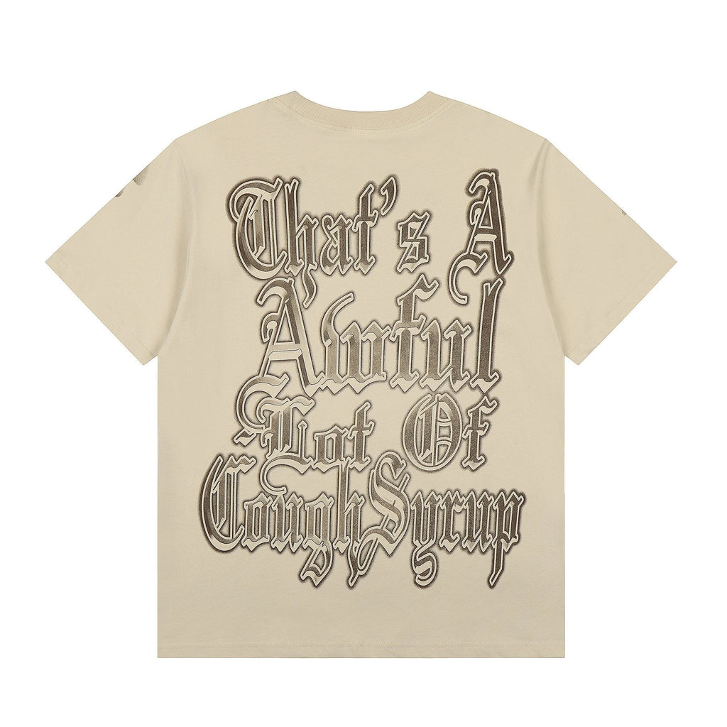 THAT'S A AWFUL LOT OF COUGH SYRUP Cherub Graphic T-Shirt — back