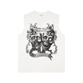 ASAALL White Graphic Sleeveless T-Shirt — hero