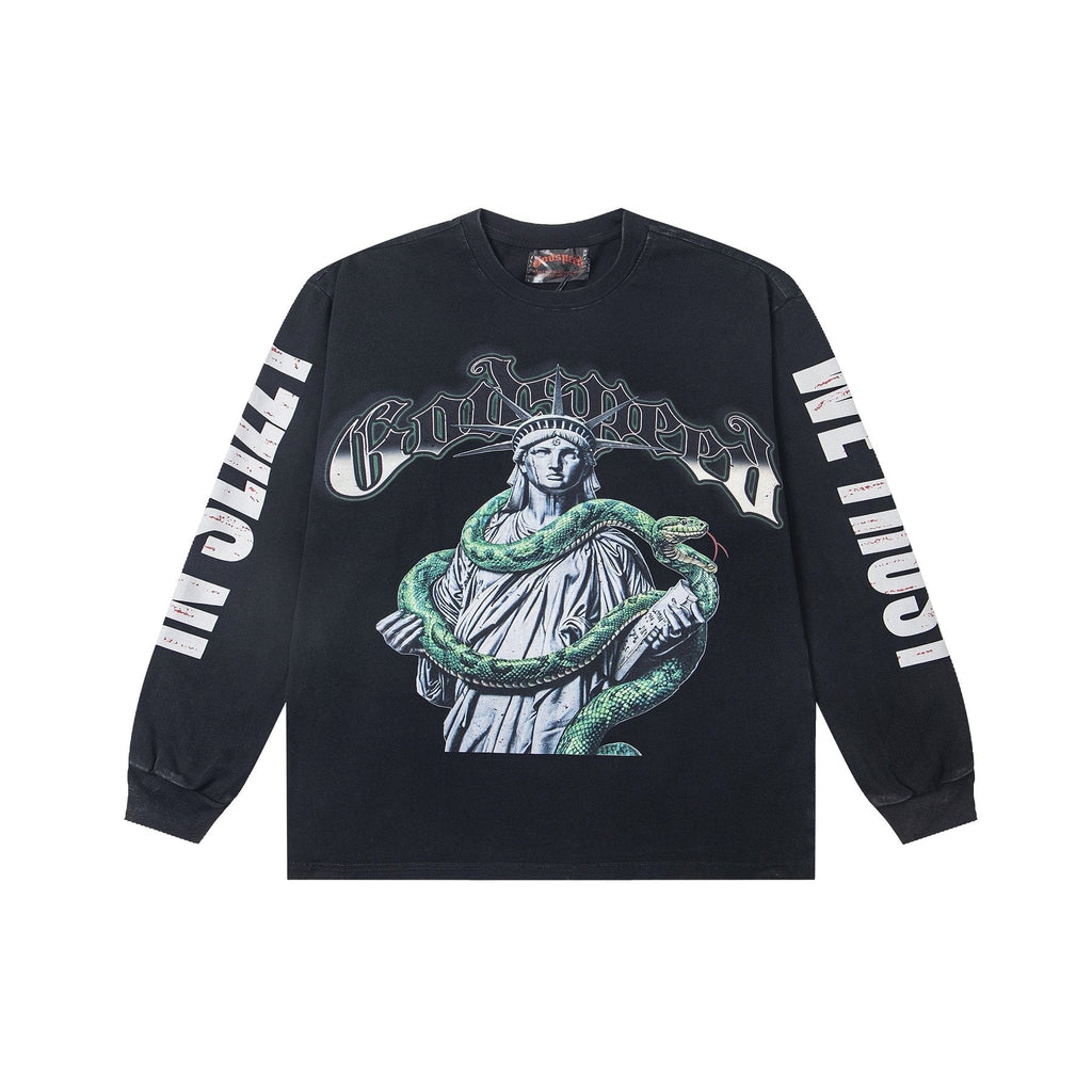Godspeed Top 5 Slizzy Statue Snake Long-Sleeve T-Shirt — front