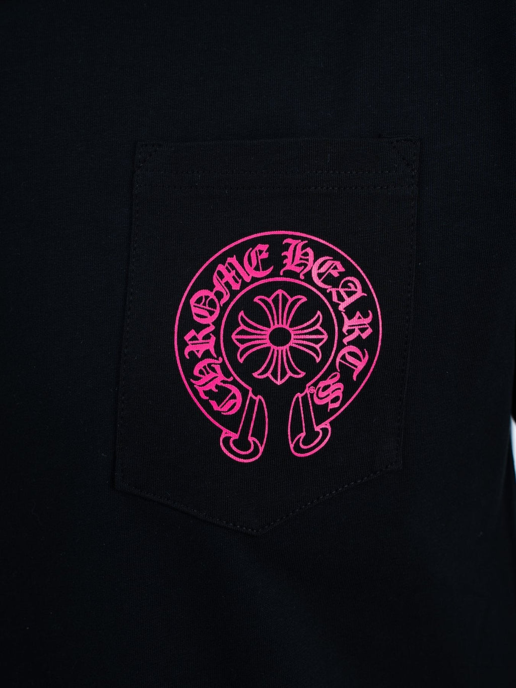 Chrome Hearts Pink Back Graphic Pocket T-Shirt — detail
