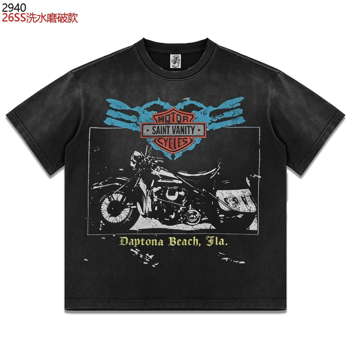 Saint Vanity Daytona Motorcycle Graphic T-Shirt — hero
