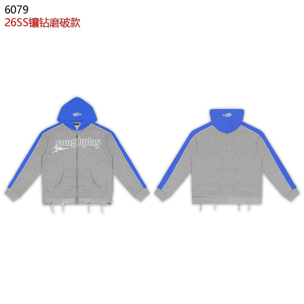 Rough Play Lightning Colorblock Zip Hoodie — front