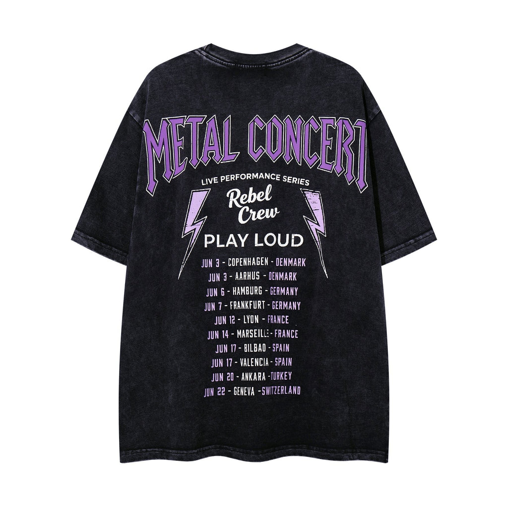 MAJESTIK Washed Rhinestone Graphic T-Shirt — back