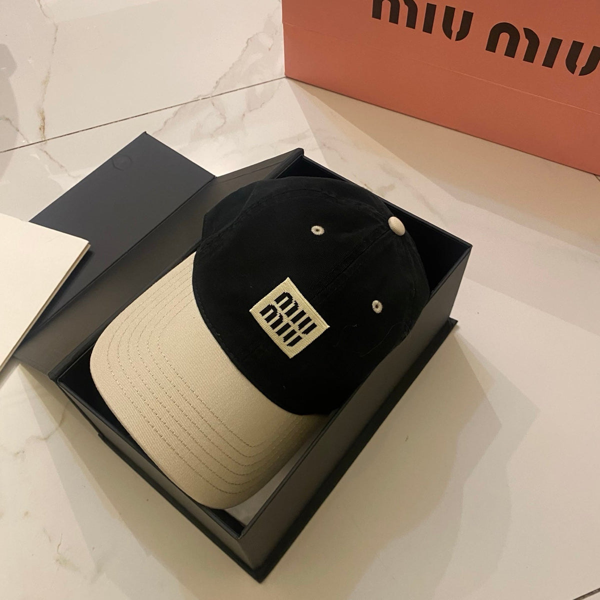 Miu Miu Color-Block Baseball Cap