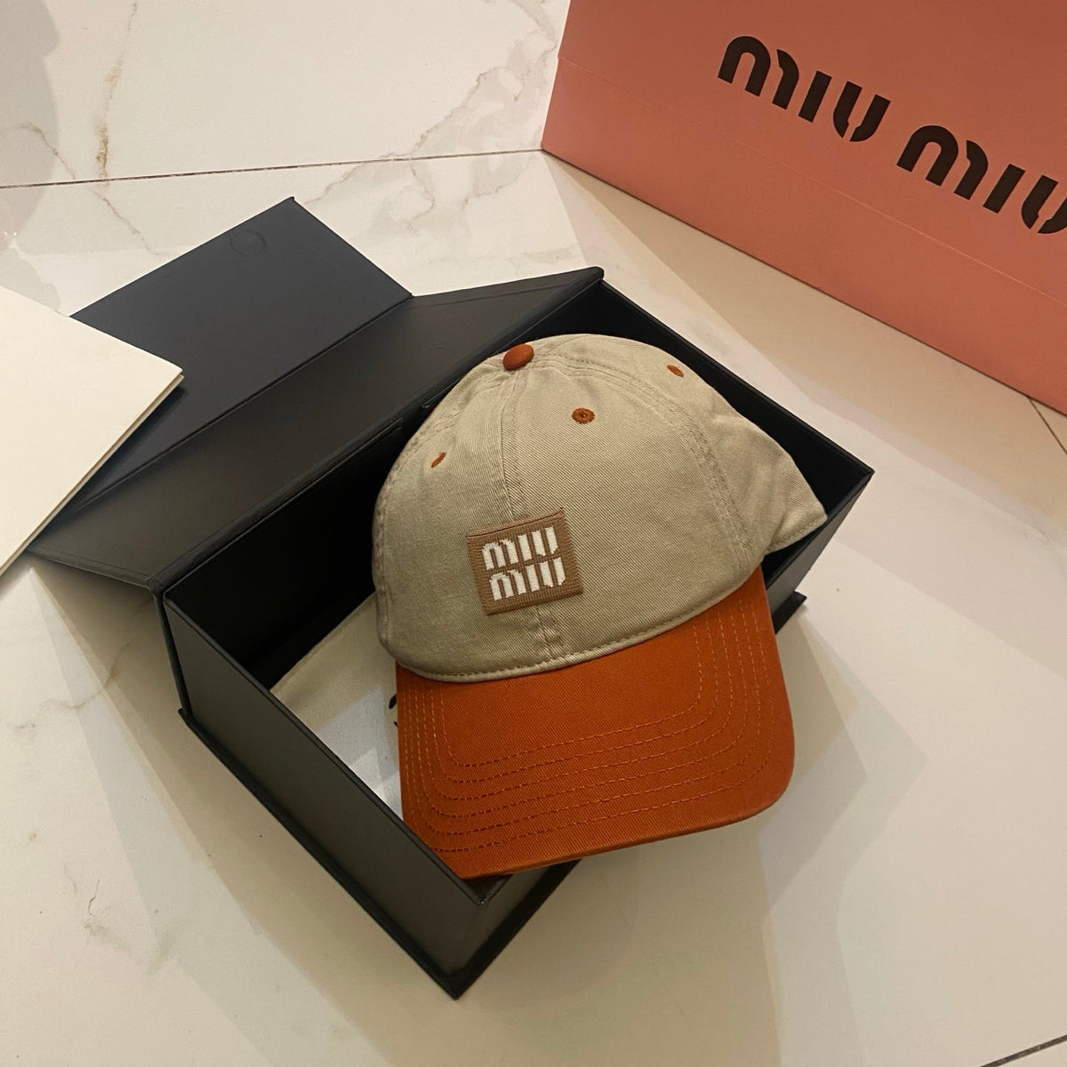Miu Miu Color-Block Baseball Cap